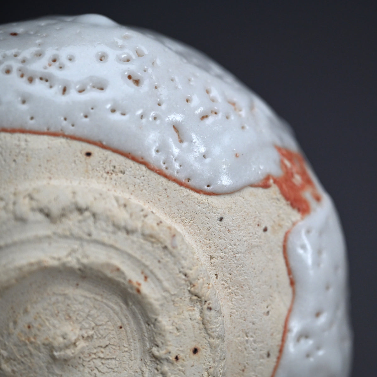 Snow White Shino Chawan Tea Bowl ー堀 一郎 “志野 茶盌”