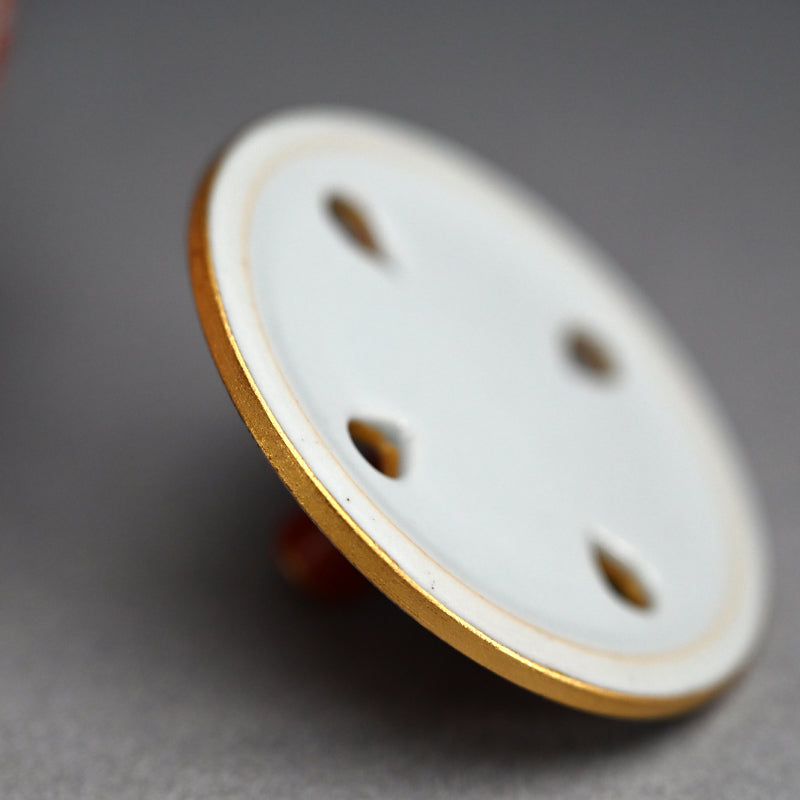 Exquisite Porcelain Incense Burner ー米久 和彦 “赤繪風車文 香盧”