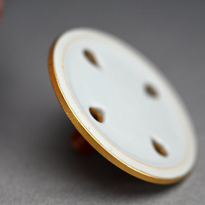 Exquisite Porcelain Incense Burner ー米久 和彦 “赤繪風車文 香盧”