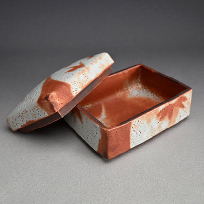 LNT Tobako Ceramic Box with Autumn Leaves ー鈴木 蔵 “志埜 陶筥”