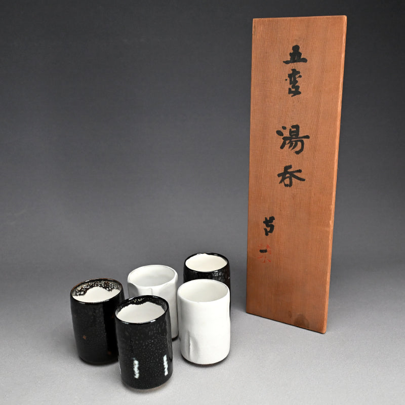LNT 5 pc Yunomi Tea Cup Set ー清水 卯一 “五客 湯呑”