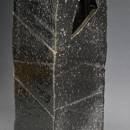 Huge Bizen Sculptural Vase by LNT ー伊勢崎 淳 “備前 黒四方削壺”