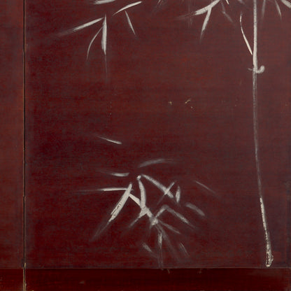 Bamboo in Snow, Published 6 panel Screen Pair ー福田 古道人 "雪中竹圖, 六曲一双"