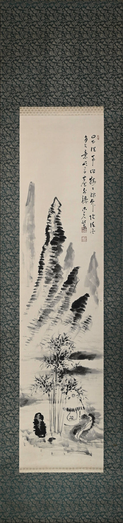 Hermitage in the Bamboo Grove B ー福田 古道人 “竹林経書居図”