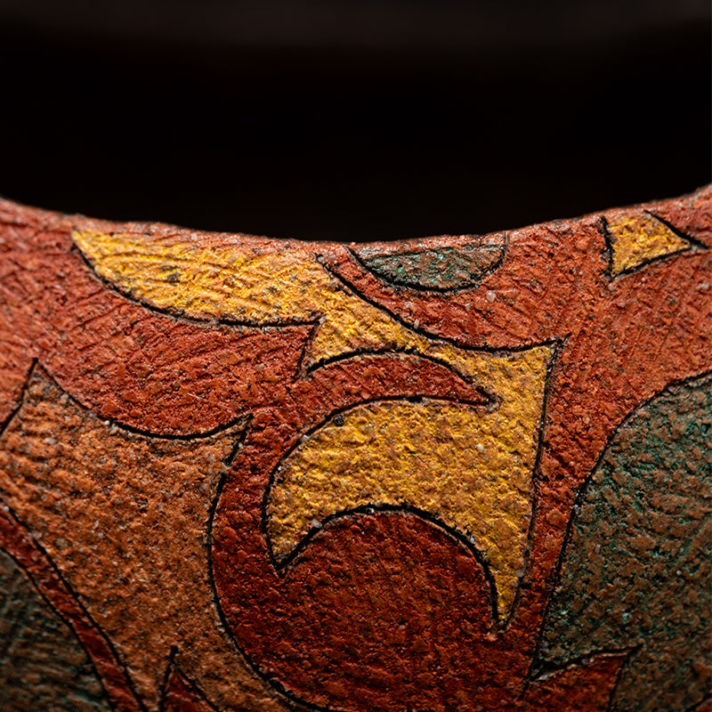 Flame Colored Vase ー加古 勝己 “風刻”