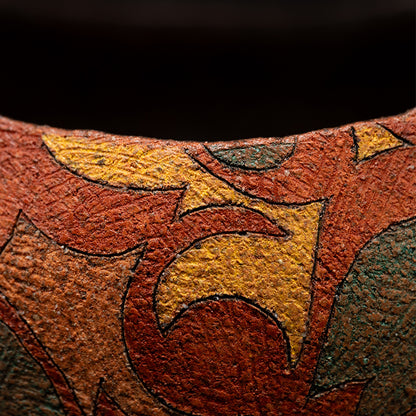 Flame Colored Vase ー加古 勝己 “風刻”