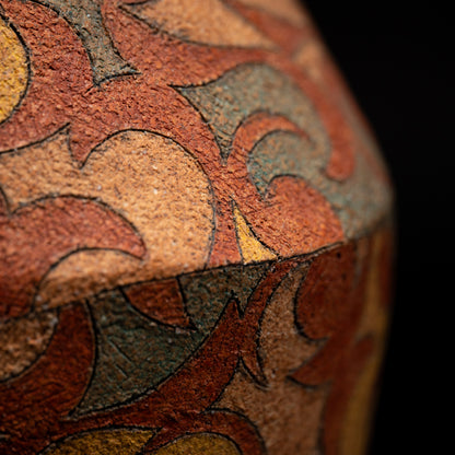 Fukoku Vase w/ Striking Design ー加古 勝己 “風刻”