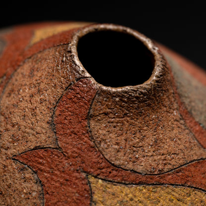 Organic Kakehana Wall Vase ー加古 勝己 “掛花入 風刻”