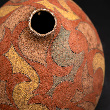 Organic Kakehana Wall Vase ー加古 勝己 “掛花入 風刻”