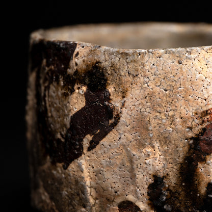 Fabulous Rugged Chawan Tea Bowl ー加古 勝己 “灰粉引丸紋茶碗”