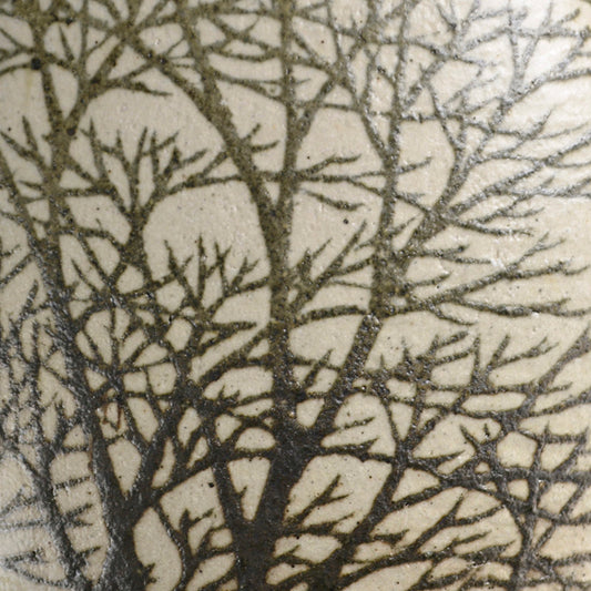 Museum Worthy Representative Vase ー佐伯 守美 "象嵌釉彩樹木文花瓶"