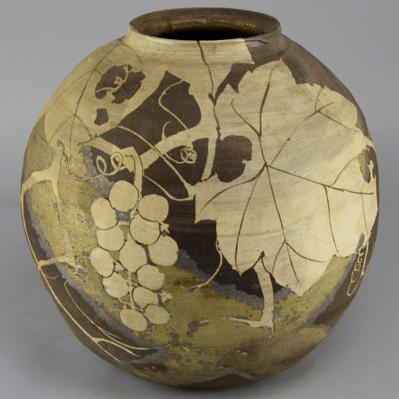 Striking Grape Decorated Vase