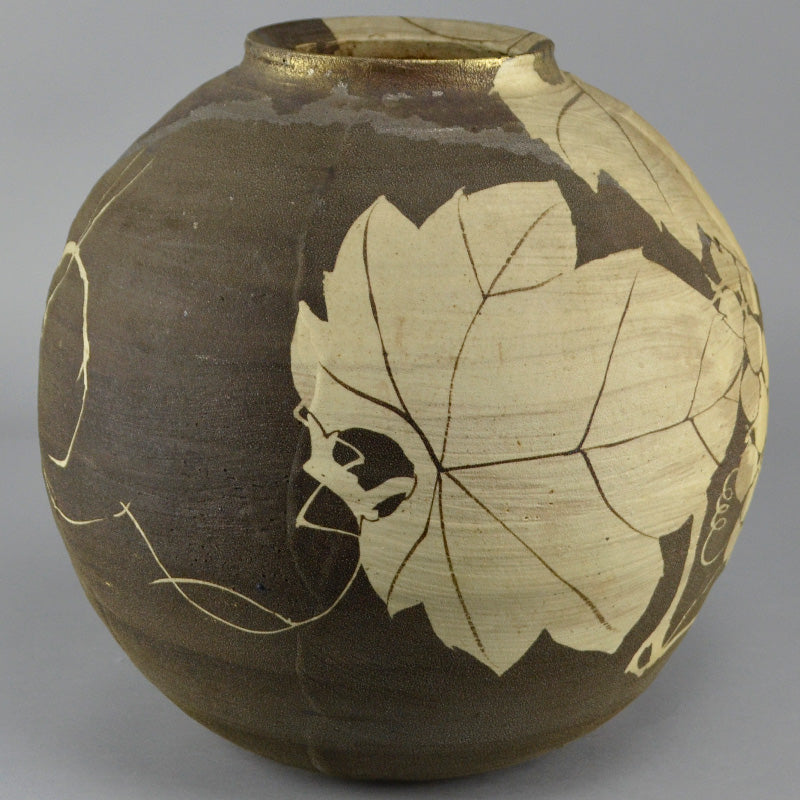 Striking Grape Decorated Vase