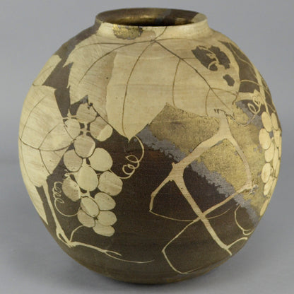 Striking Grape Decorated Vase