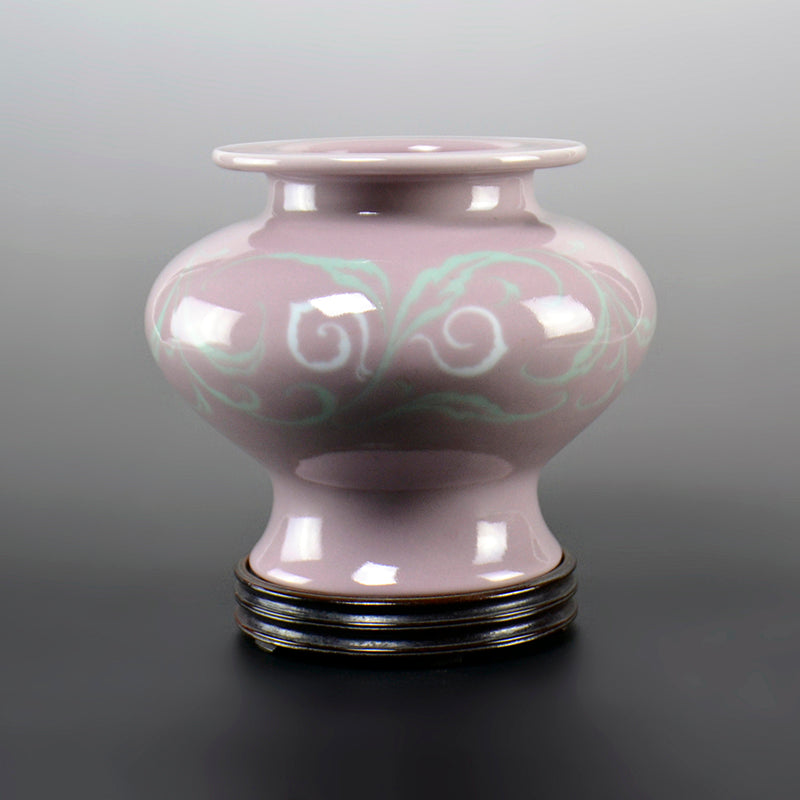 Unusual Lavender Porcelain Vase