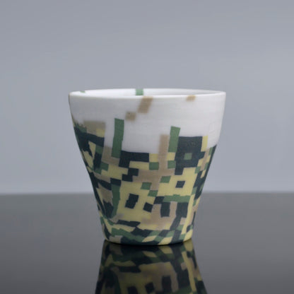 Porcelain Neriage Guinomi Sake Cup