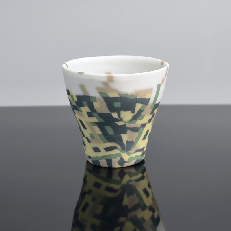 Porcelain Neriage Guinomi Sake Cup