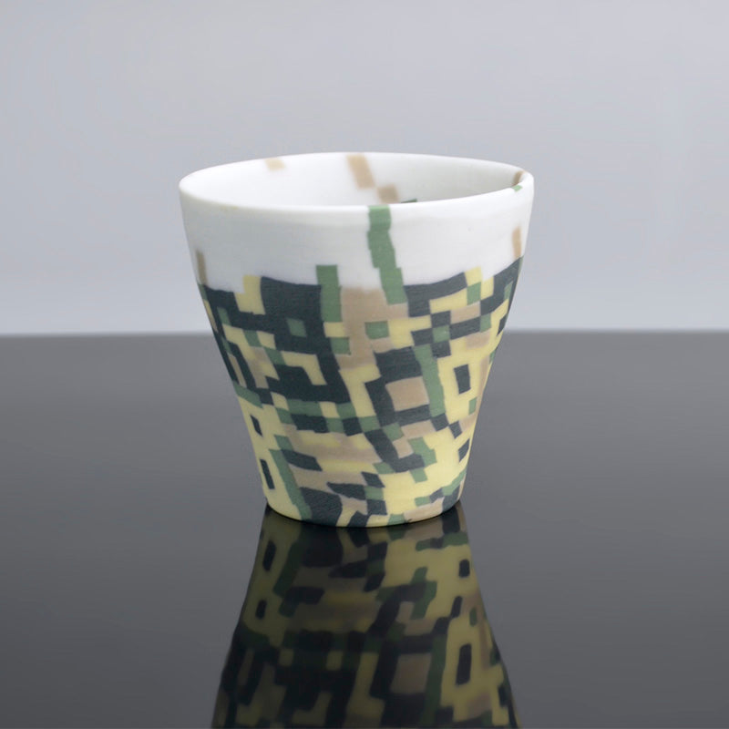 Porcelain Neriage Guinomi Sake Cup