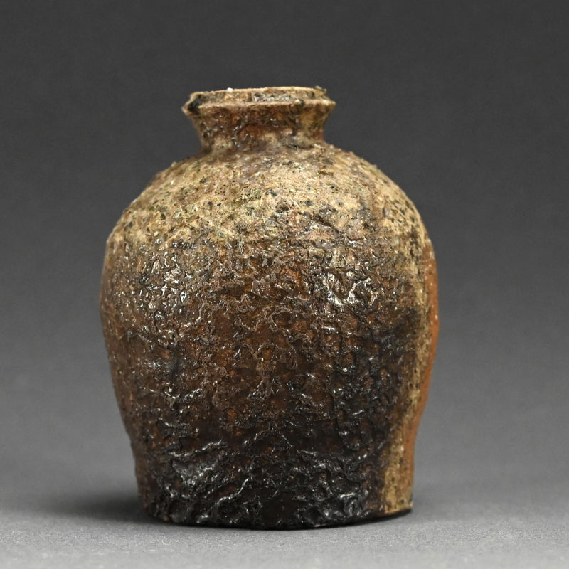 Iga Yakishime Vase ー寛白窯 岸野 寛 “伊賀焼〆檜垣文蹲壺”