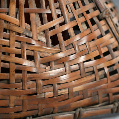 Antique Japanese Bamboo Basket ー池田 瓢阿 "籃"
