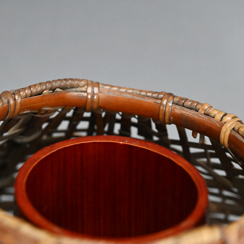 Antique Japanese Bamboo Basket ー池田 瓢阿 "籃"