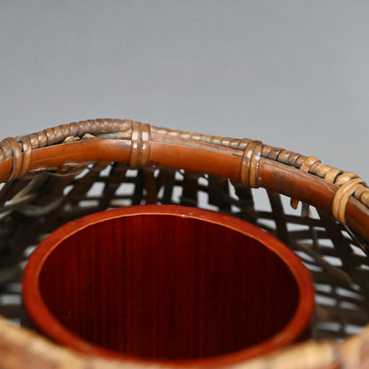 Antique Japanese Bamboo Basket ー池田 瓢阿 "籃"