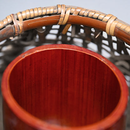 Antique Japanese Bamboo Basket ー池田 瓢阿 "籃"