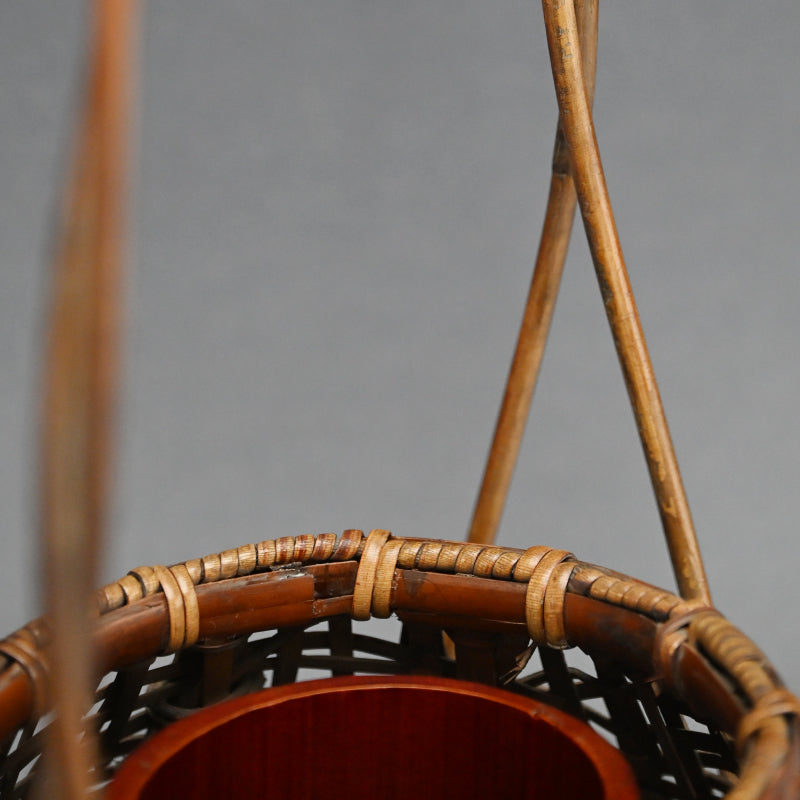 Antique Japanese Bamboo Basket ー池田 瓢阿 "籃"