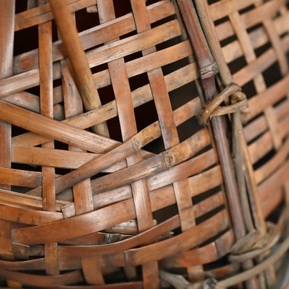 Antique Japanese Bamboo Basket ー池田 瓢阿 "籃"