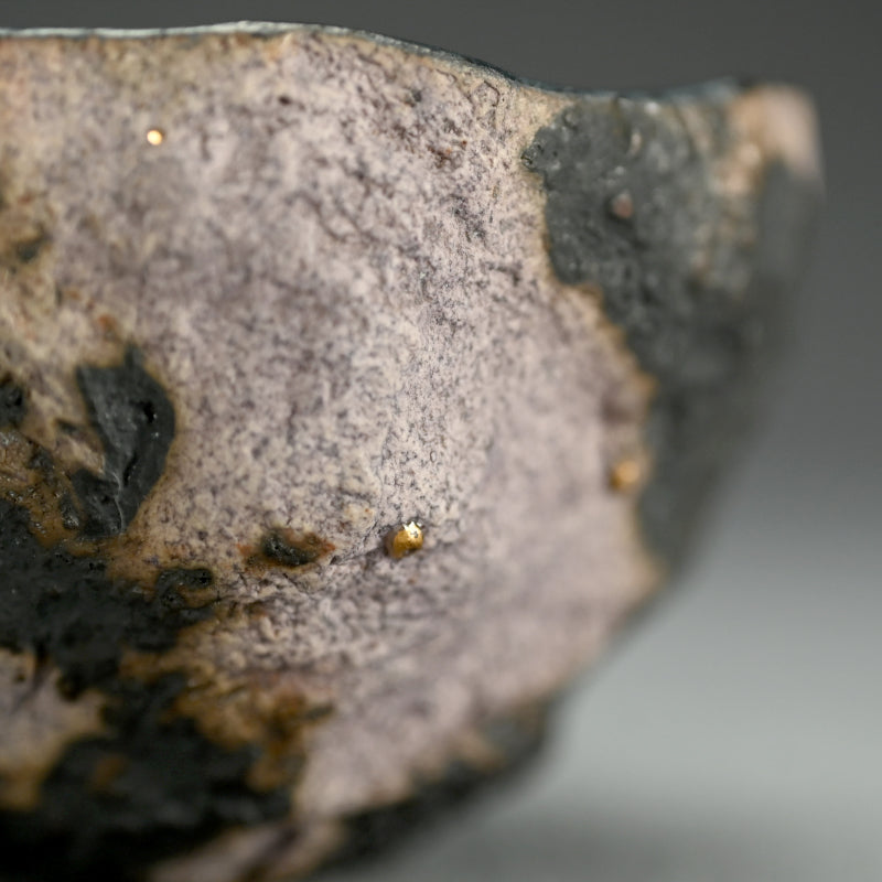 Sake cup Guinomi ー稲吉 オサム “白金彩刳貫 ぐい吞み”