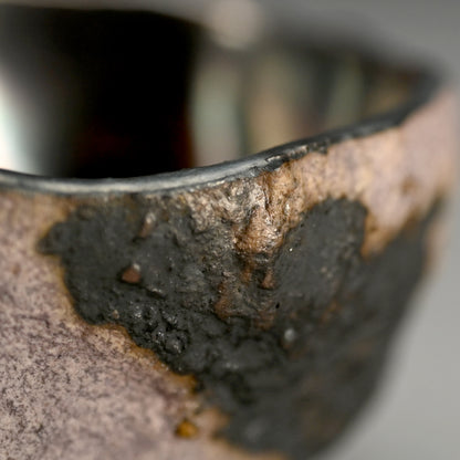 Sake cup Guinomi ー稲吉 オサム “白金彩刳貫 ぐい吞み”