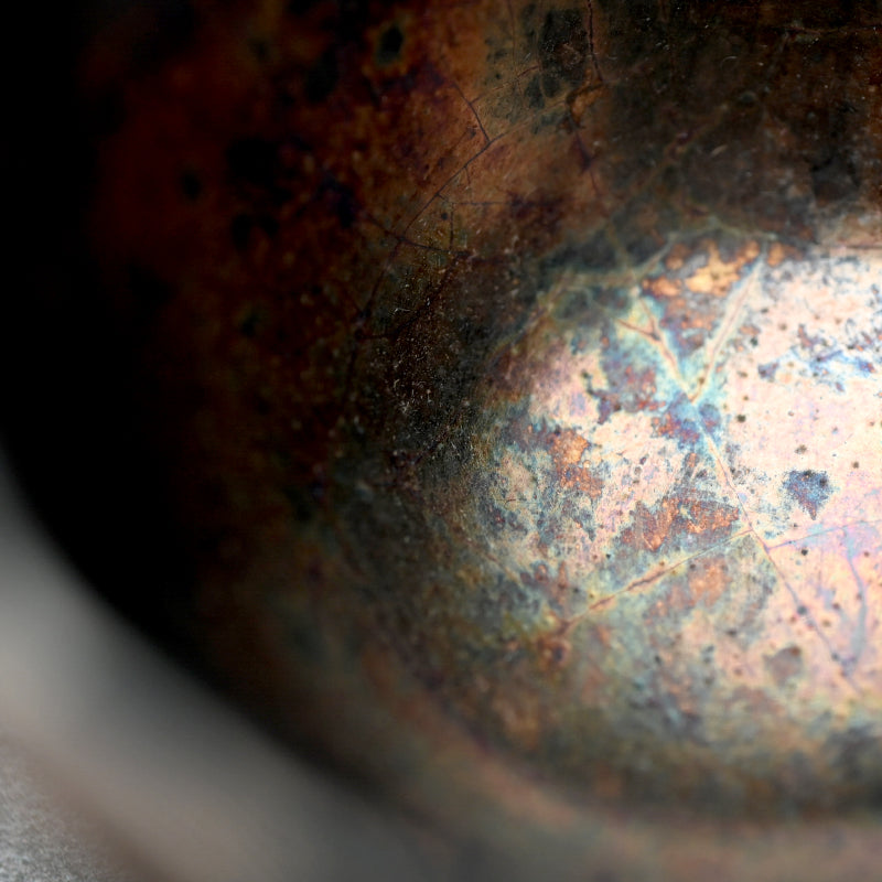 Sake cup Guinomi ー稲吉 オサム “白金彩刳貫 ぐい吞み”