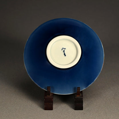 A Small Plate by Tokuda Junko ー徳田 順子 (四代 八十吉) “太古の赤富士"