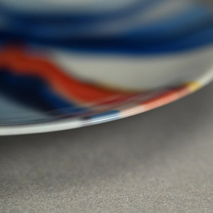 A Small Plate by Tokuda Junko ー徳田 順子 (四代 八十吉) “太古の赤富士"