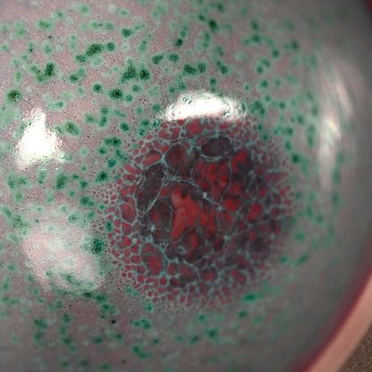 2 Kujaku-yu Peacock Glazed Tenmoku Chawan Tea Bowls ー松山 雅英 "孔雀天目"