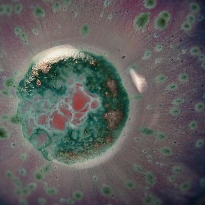 2 Kujaku-yu Peacock Glazed Tenmoku Chawan Tea Bowls ー松山 雅英 "孔雀天目"