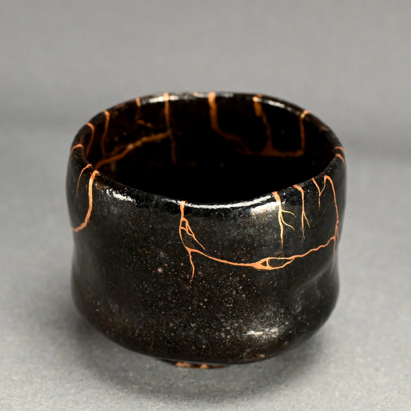 Kintsugi Kuro Raku Chawan ー濱口 宗清 "黒楽茶碗"