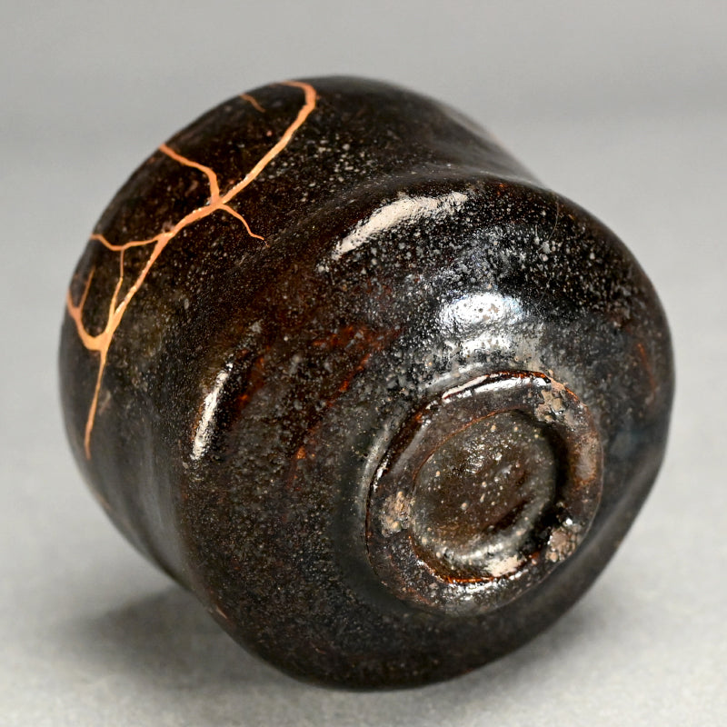 Kintsugi Kuro Raku Chawan ー濱口 宗清 "黒楽茶碗"