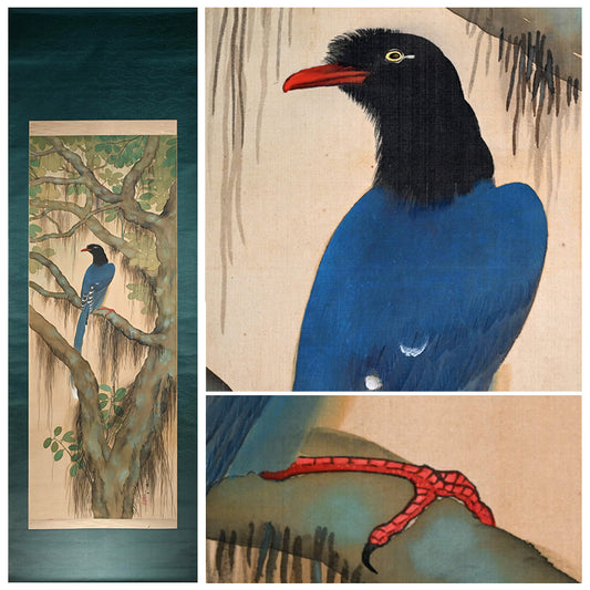 Taisho period Japanese Scroll ー斎藤 竜江 “山ムスメ”