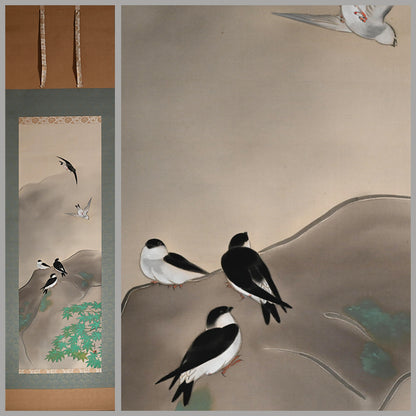 Modernist Scroll, Iwa-Tsubame ー長野 草風 “岩燕”