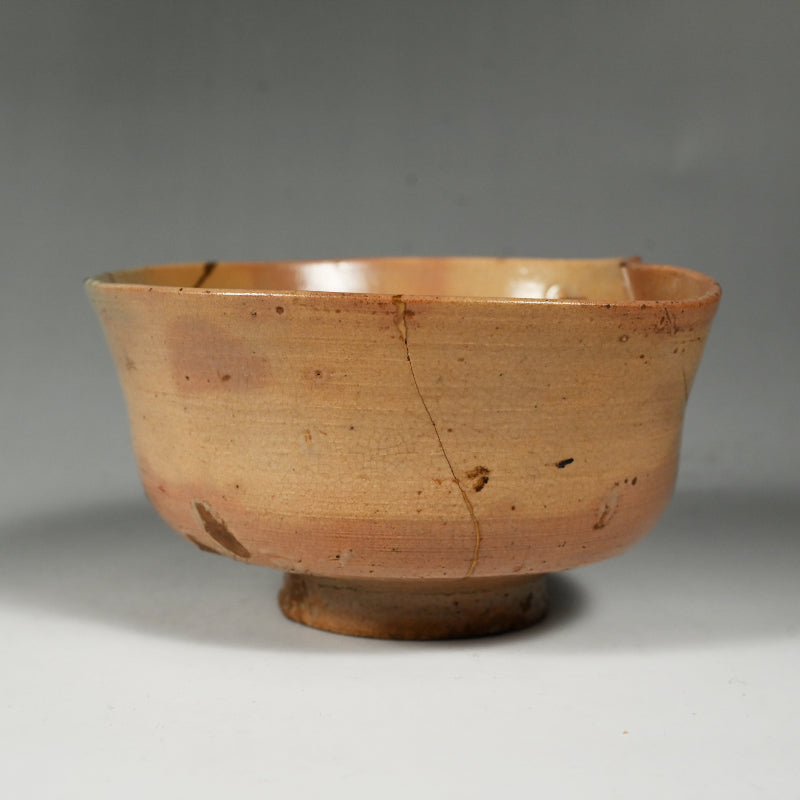 Ancient Hagi Chawan Tea Bowl with Kintsugi Gold Repair