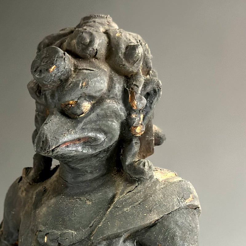 Edo p. Japanese Wood Carving, Karasu Tengu God of War