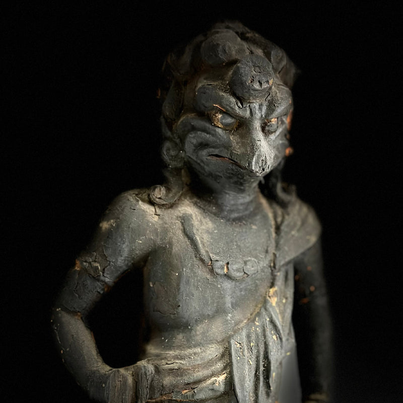 Edo p. Japanese Wood Carving, Karasu Tengu God of War