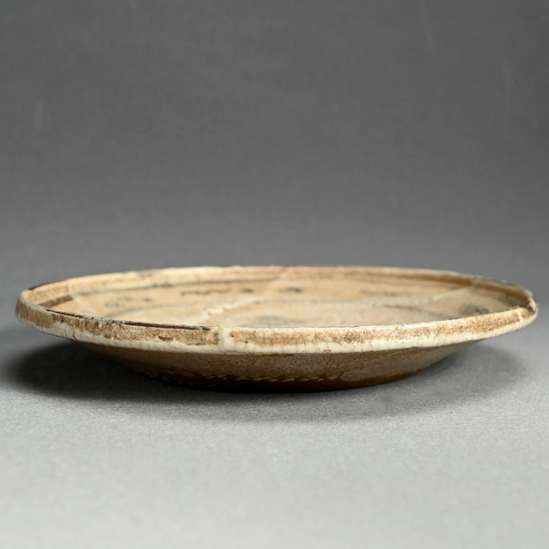 Antique Japanese Boxed Set 5 Shino Plates ー志野草花絵皿