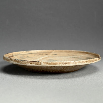 Antique Japanese Boxed Set 5 Shino Plates ー志野草花絵皿