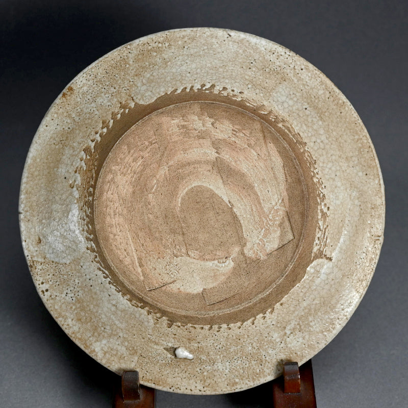 Antique Japanese Boxed Set 5 Shino Plates ー志野草花絵皿