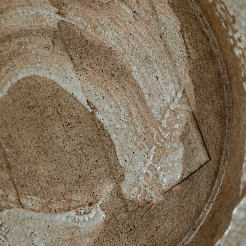 Antique Japanese Boxed Set 5 Shino Plates ー志野草花絵皿