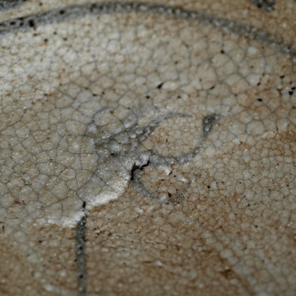 Antique Japanese Boxed Set 5 Shino Plates ー志野草花絵皿