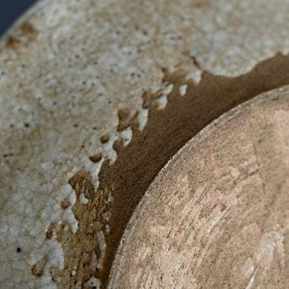 Antique Japanese Boxed Set 5 Shino Plates ー志野草花絵皿