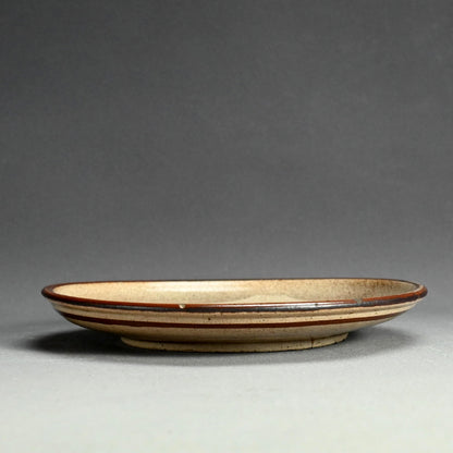 Unusual Seto E-zara Stoneware Mingei Plate